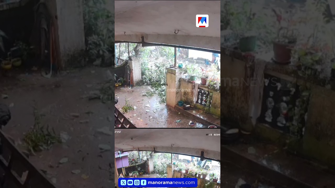 തൃശൂരിൽ വീശിയ മിന്നൽ ചുഴലി #ThrissurNews #Cyclone #Thrissur #ManoramaNews