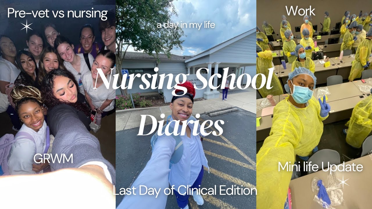 Nursing School Vlog  | Last Day of Clinicals, Work, GRWM, Tiny life update :)