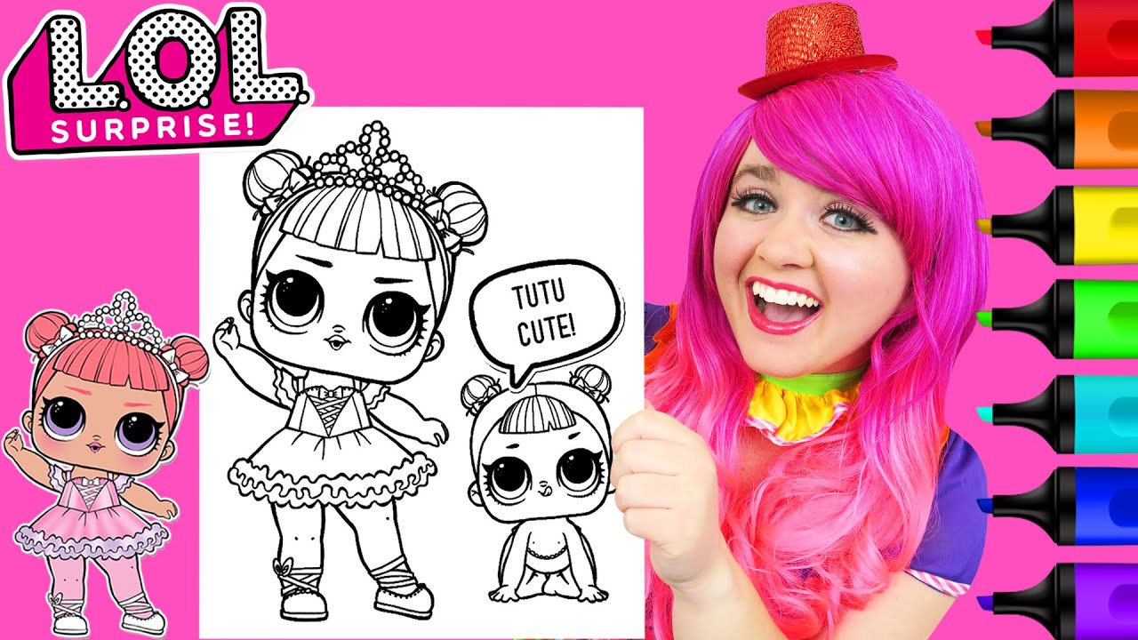 Coloring LOL Surprise Center Stage & Lil Sister Coloring Page Prismacolor Markers | KiMMi THE CLOWN
