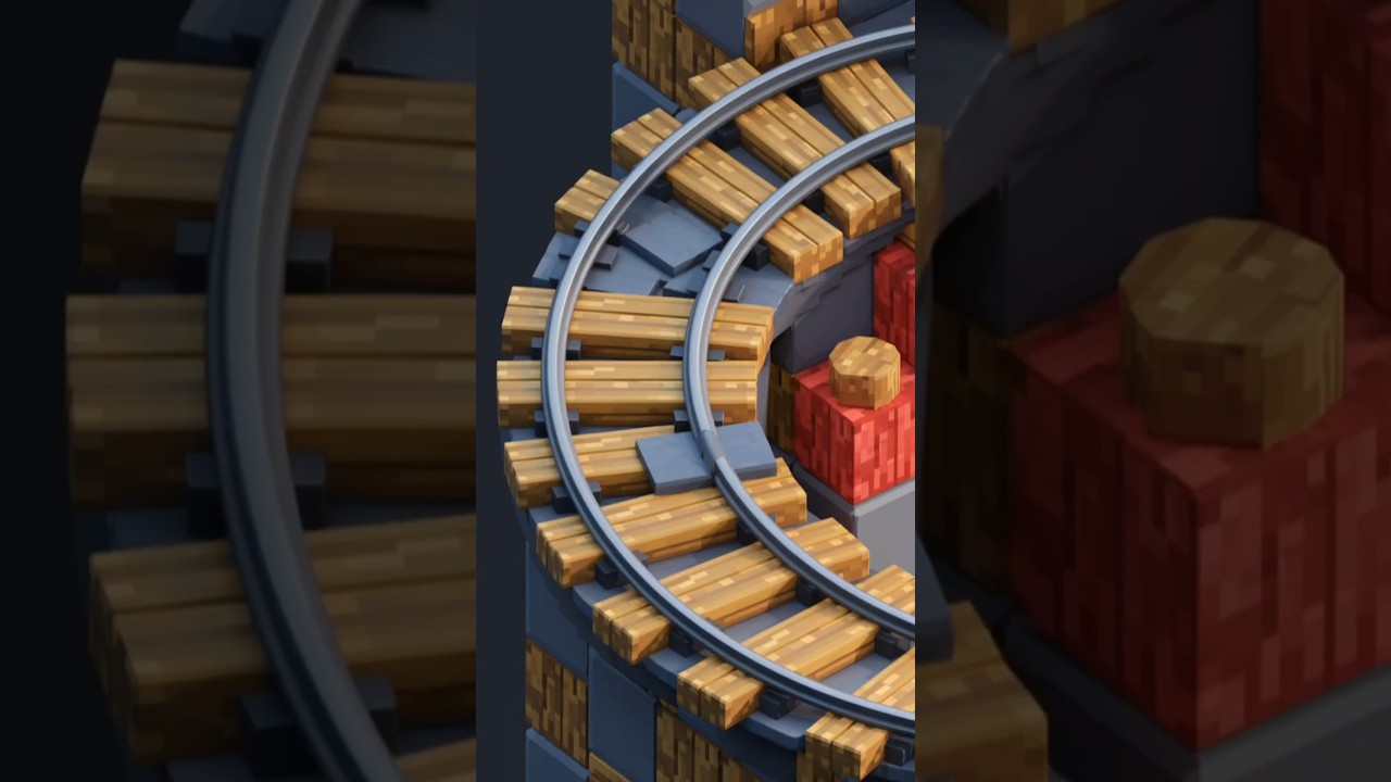 How to Create Train Tracks in Minecraft (Tutorial) 