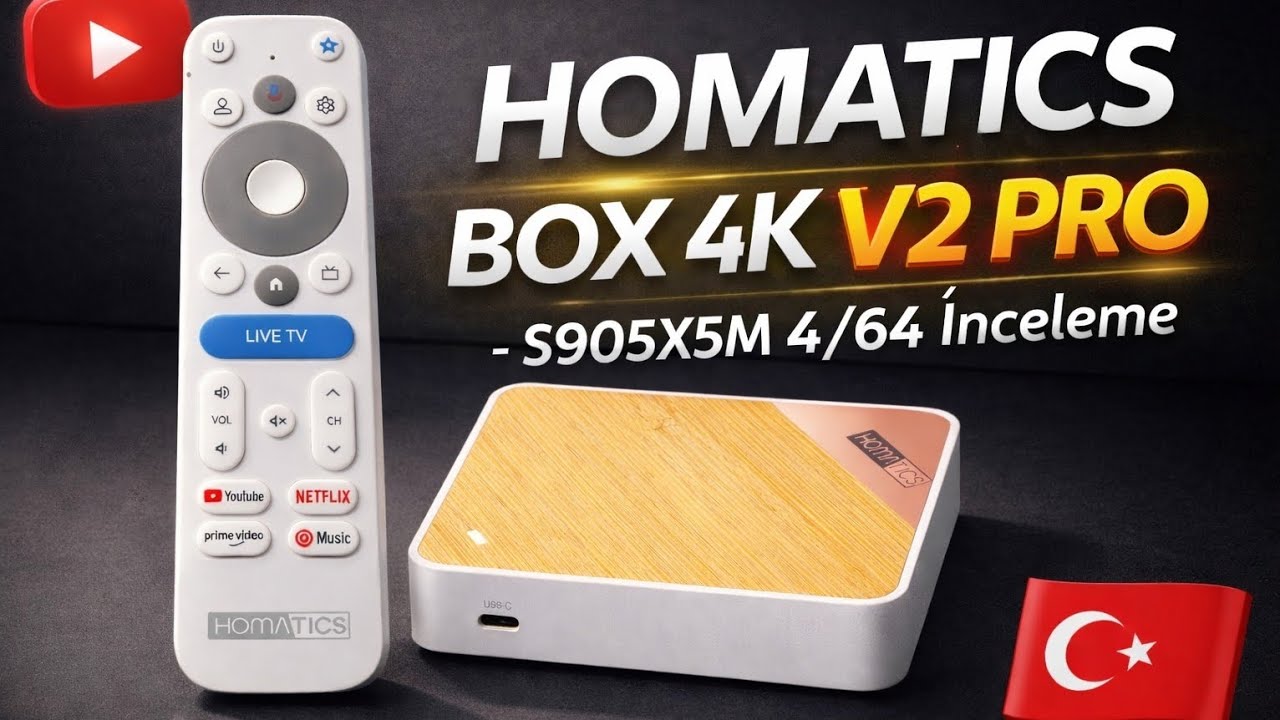 Homatics Box 4K V2 PRO Upscaleing - S905X5M - 4/64 - Android TV Box