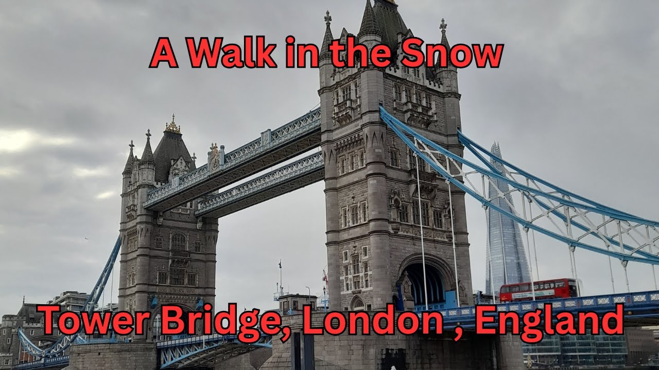 A walk in the SNOW across Tower Bridge, London #towerbridge #towerbridgelondon #riverthames #london