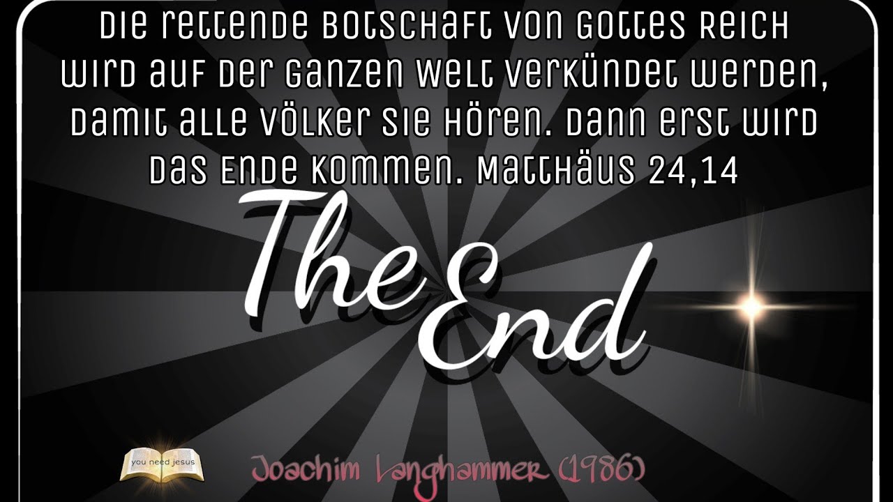 Die Zeichen der Zeit. Ankündigung der Wiederkunft Jesu - Joachim Langhammer (1986!) Endzeitlehre