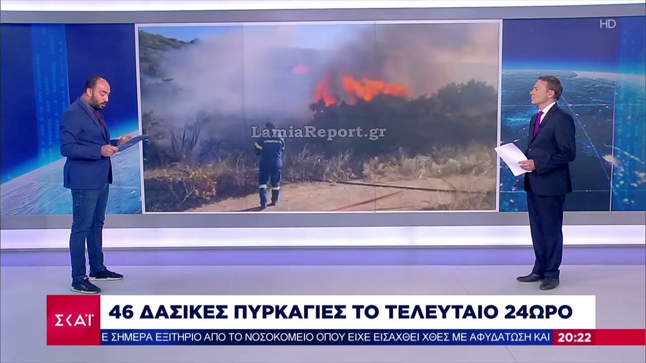 Οριοθετήθηκε η φωτιά σε δασική έκταση στη Λαμία - 46 δασικές πυρκαγιές το τελευταίο 24ωρο