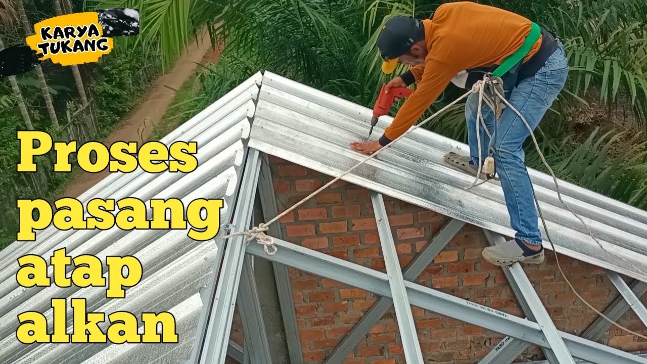 CARA MEMASANG ATAP ALUMINIUM ATAU ALKAN RUMAH MODEL PELANA TINGKAT