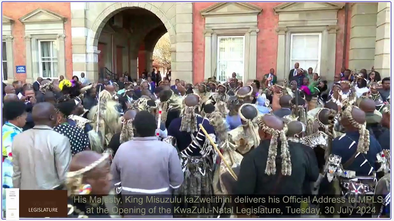His Majesty, King Misuzulu kaZwelithini delivers his Official Address to MPLS at the Opening of t…