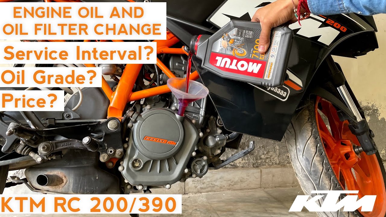 KTM RC Engine Oil And Oil Filter Change : 125/200/390 [Detailed Tutorial]