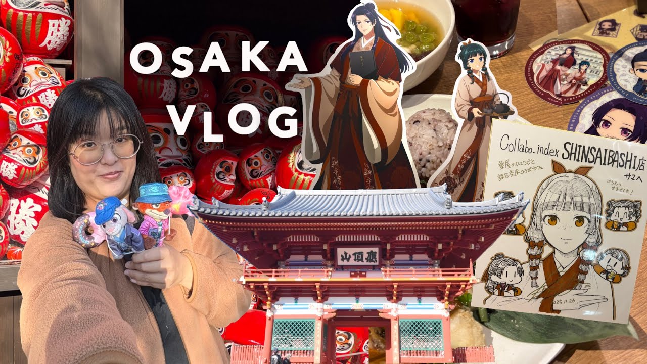Katsuo-ji Temple and Anime Collab Cafe! ⭐ OSAKA ONE-DAY DIARY