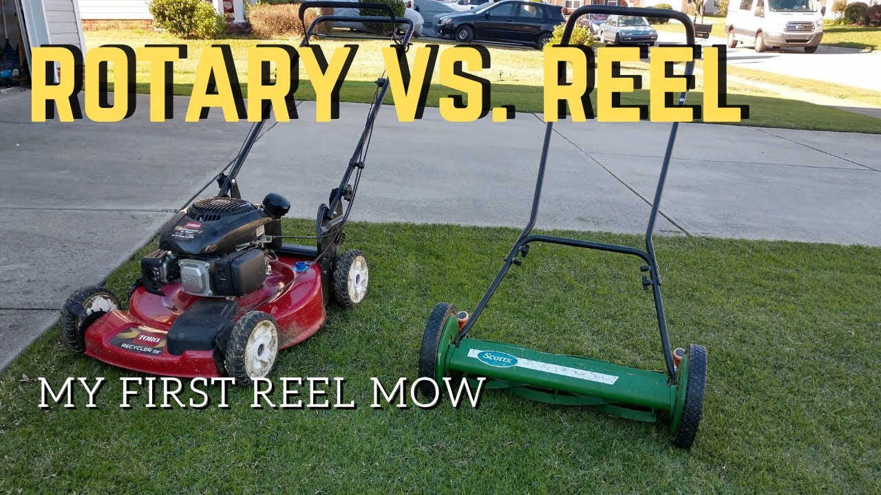 My First REEL Mow | Rotary vs. Reel Mower | Manual Reel Mower