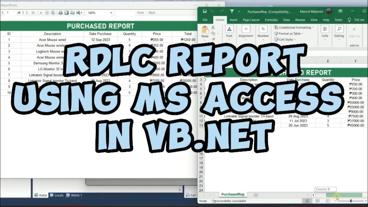 How to create an RDLC report in vb.net