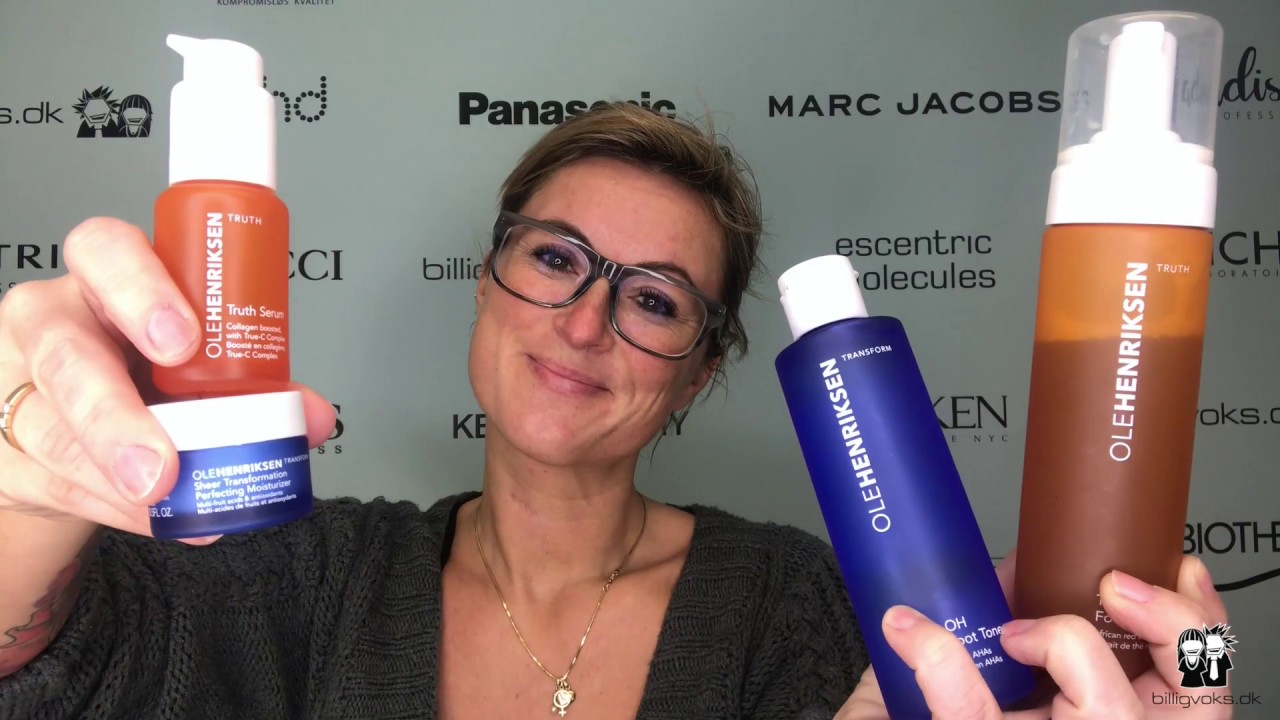 Få smuk hud med Ole Henriksen. Nem og hurtig aftenrutine med Cleanser, Toner, Serum og creme