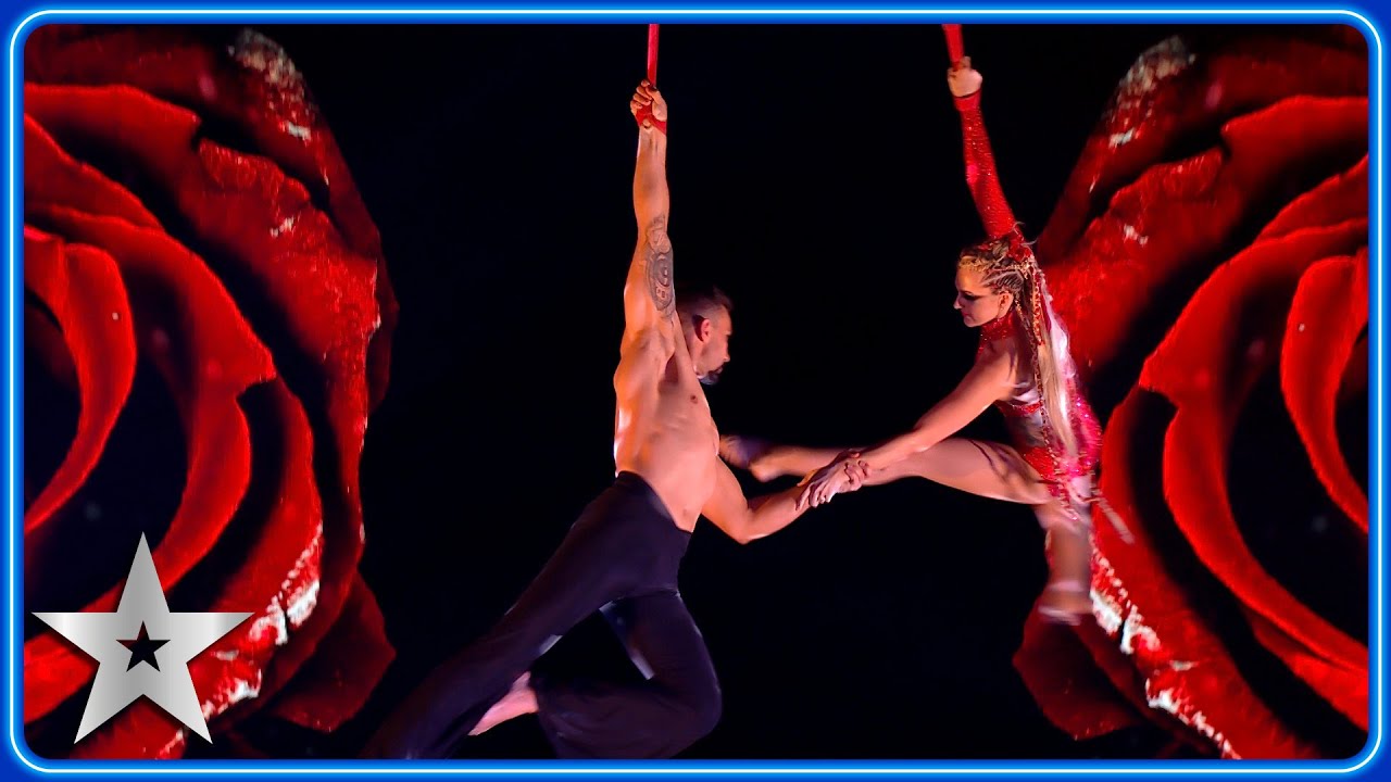 Gravity-defying Duo Odyssey turn up the heat with a FIERY performance | The Final | BGT 2023