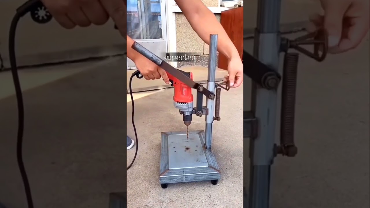 home made drill machine | bench press drill machine stand | drill machine hack #shorts #short #diy