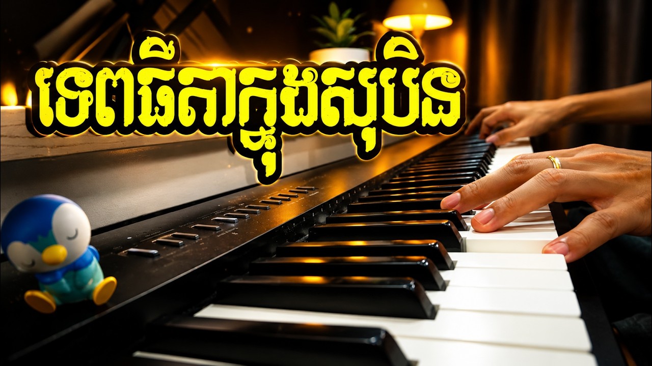 ទេពធីតាក្នុងសុបិន ព្យាណូ​ភ្លេងសុទ្ធ | Tep Tep Thida Knong Soben - Piano Cover & Lyrics