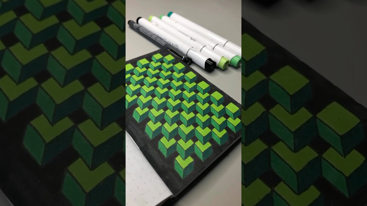 3D Doodle Tutorial Zentangle Art #art #drawing #inspiration #zentangle #doodle #shorts