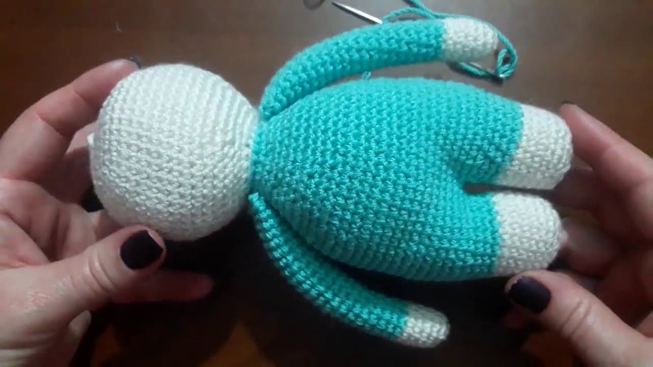 Amigurumi bebek seti, tavşan bebek, 4  video, kulaklar ve yüz