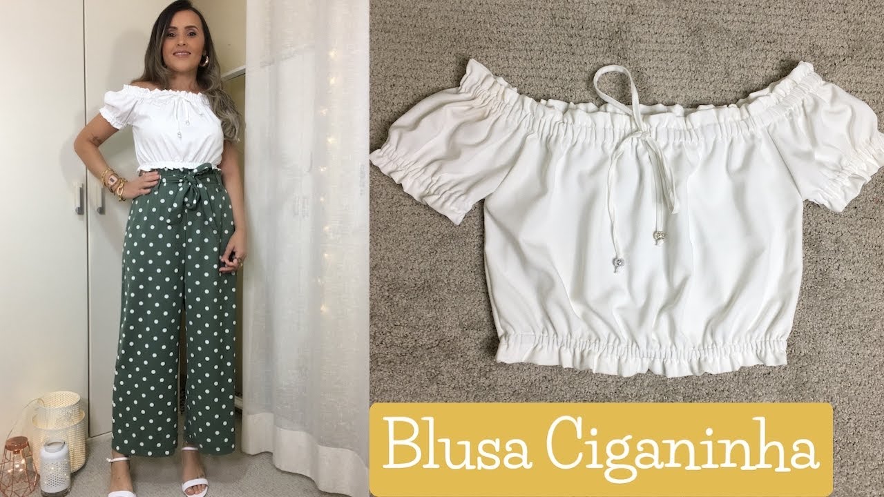 DIY: CORTE E COSTURA COMO FAZER UMA  CIGANINHA  RAPIDO E FACIL (SEM MODELAGEM)