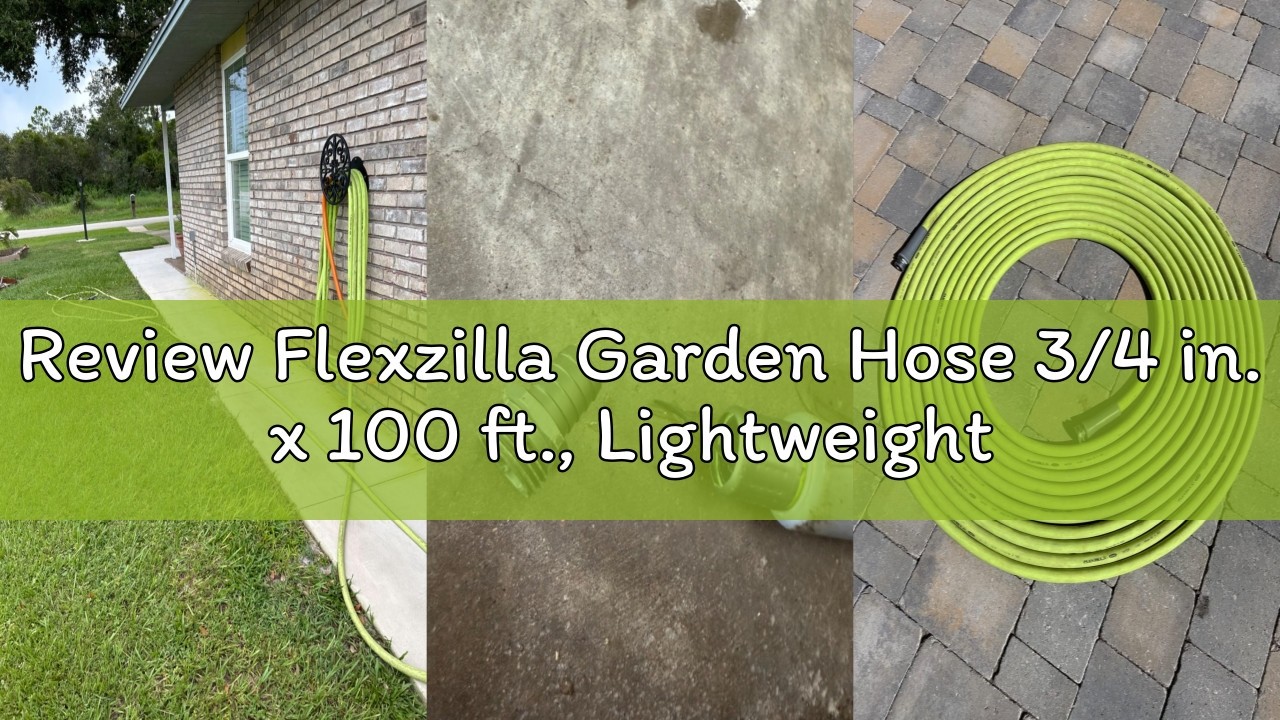 Review Flexzilla Garden Hose 3/4 in. x 100 ft., Lightweight All-Weather Water Hose, Durable and Flex