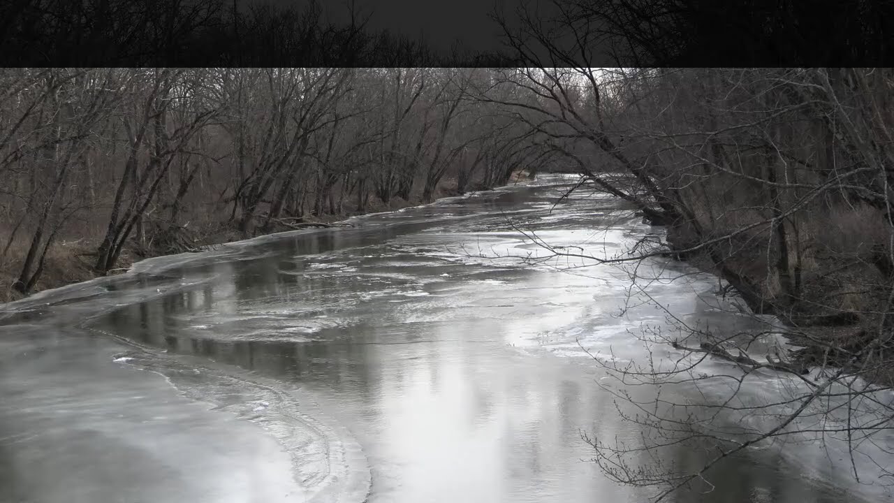 Relaxing winter river   Calm your stress away with one click!