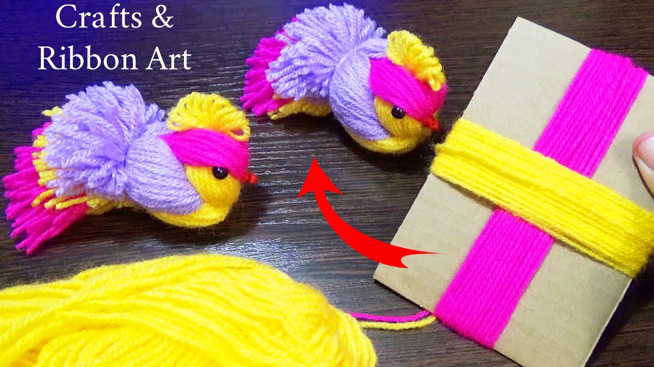 Amazing Craft Ideas with Yarn - DIY Woolen Birds - How to Make Easy Bird with Yarn -DIY Woolen Dolls