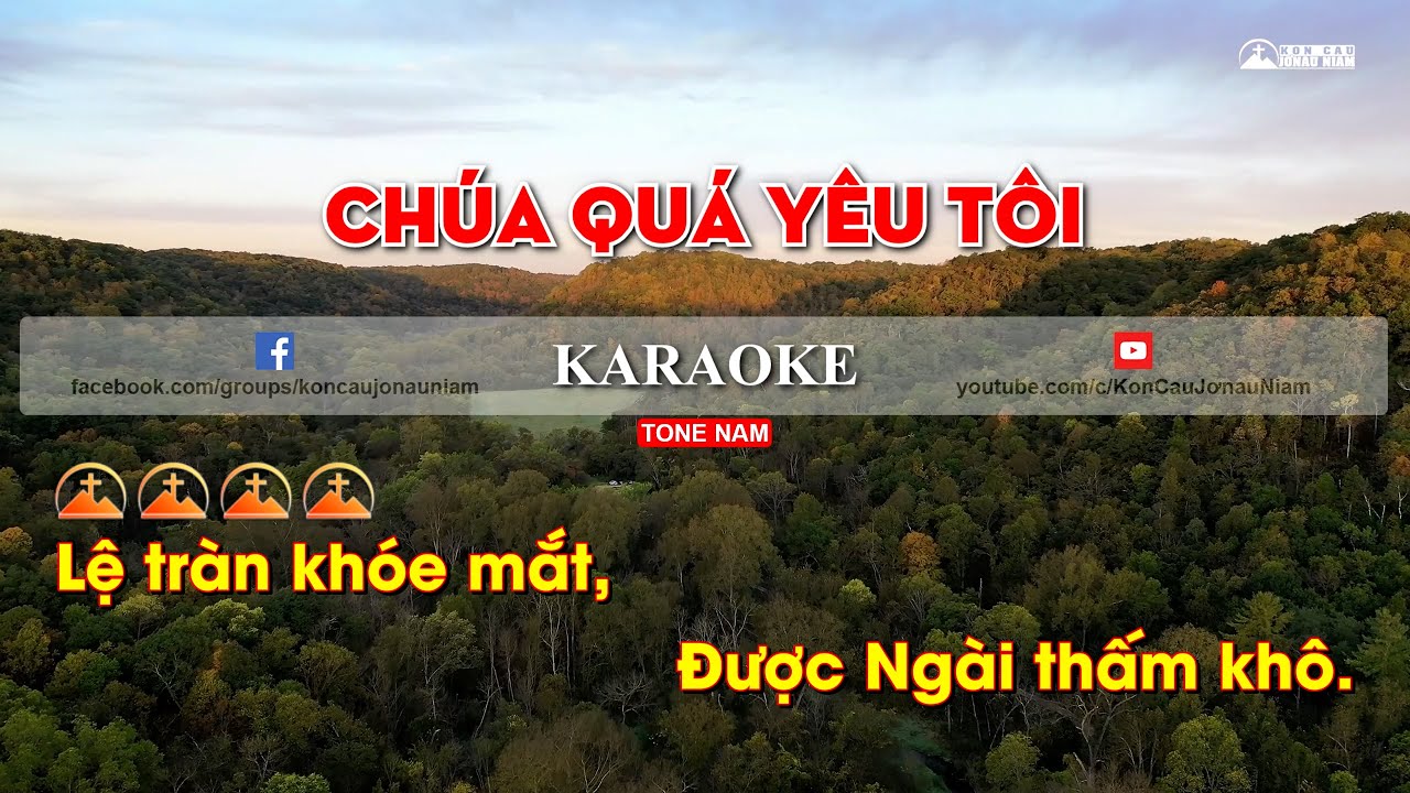 🎙️KARAOKE 2K - TONE NAM 🎙️ |🎶CHÚA QUÁ YÊU TÔI🎶