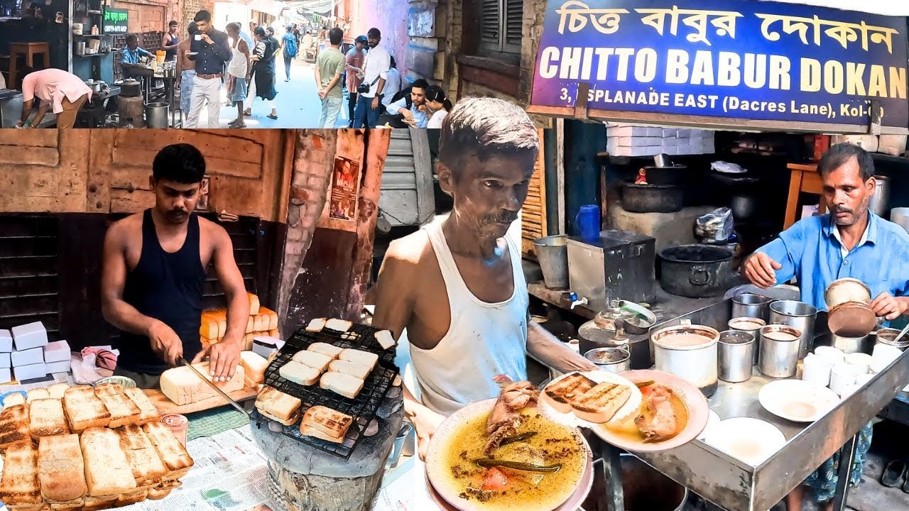 Dacres Lane | Kolkata's Famous Chitto Babur dokan chicken stew Toast Kolkata Street food