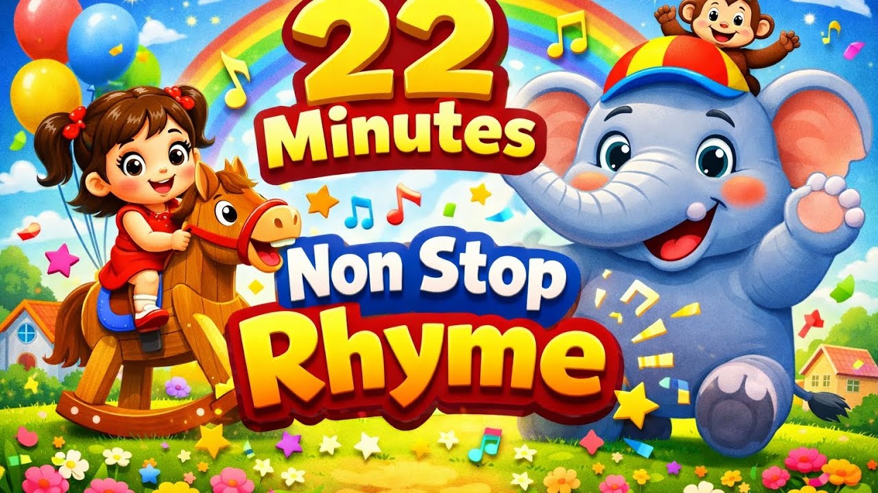 22 मिनट Nonstop Nursery Rhymes | Lakdi Ki Kathi, Ek Mota Hathi और कई मजेदार गाने | Kids Nonstop