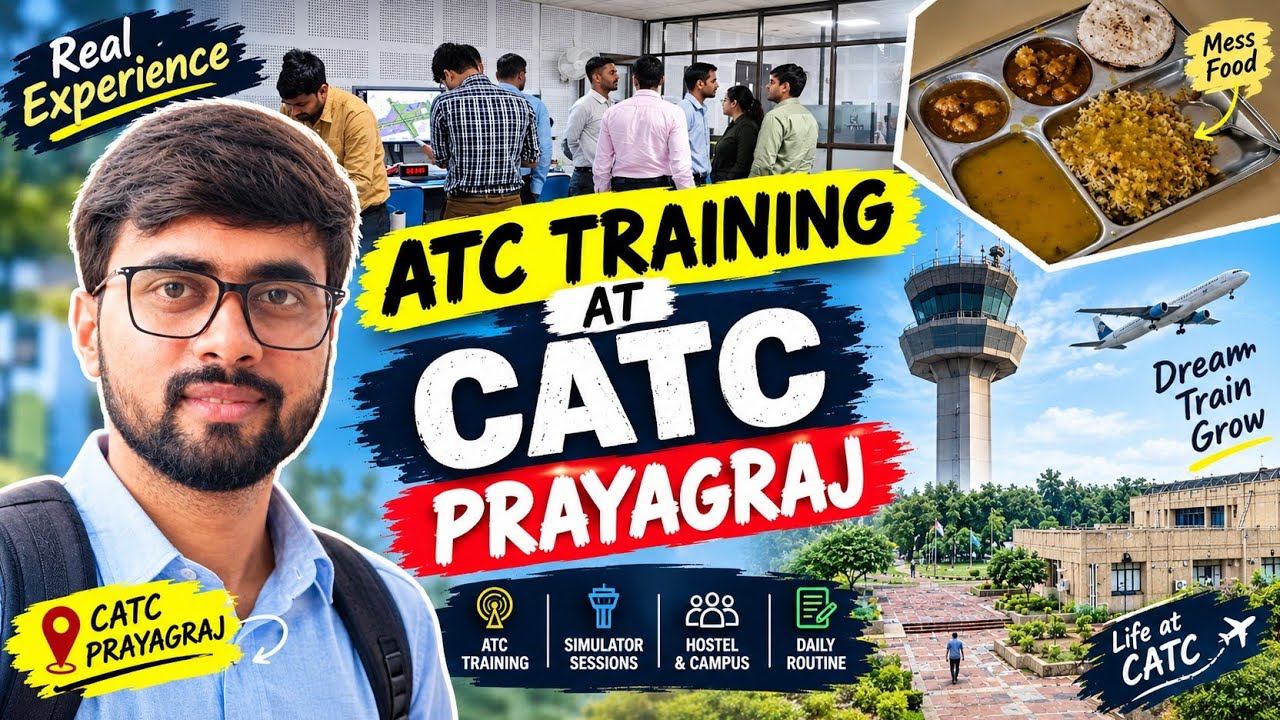 A Day in the Life of an ATC Trainee at CATC Prayagraj | Air Traffic Control Training Vlog #atc