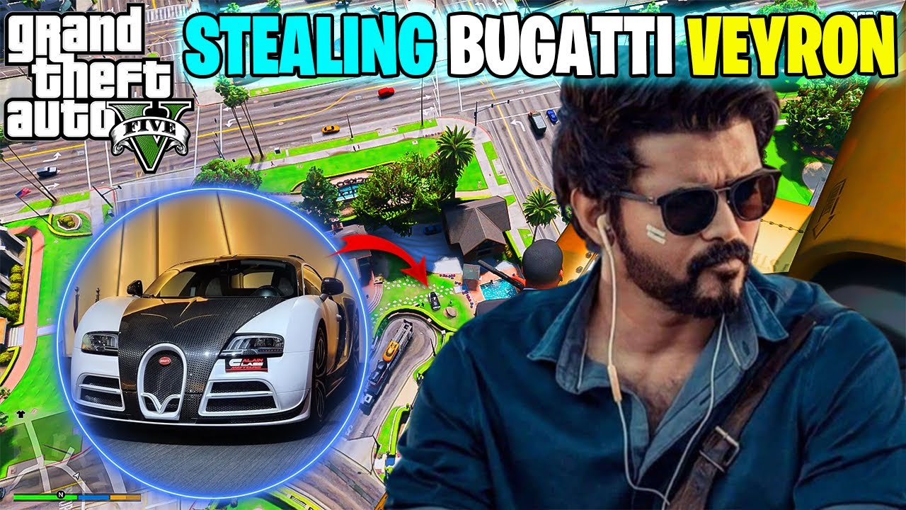 GTA 5: Франклин Талапати угоняет суперкары Bugatti в GTA 5 | GTA 5 на тамильском языке