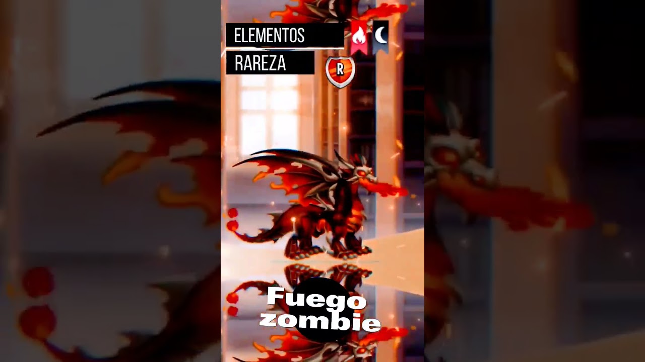 Drag&oacute;n Fuego ZOMBIE 😍 esta genial su dise&ntilde;o 😍😍 #dragoncity #edit