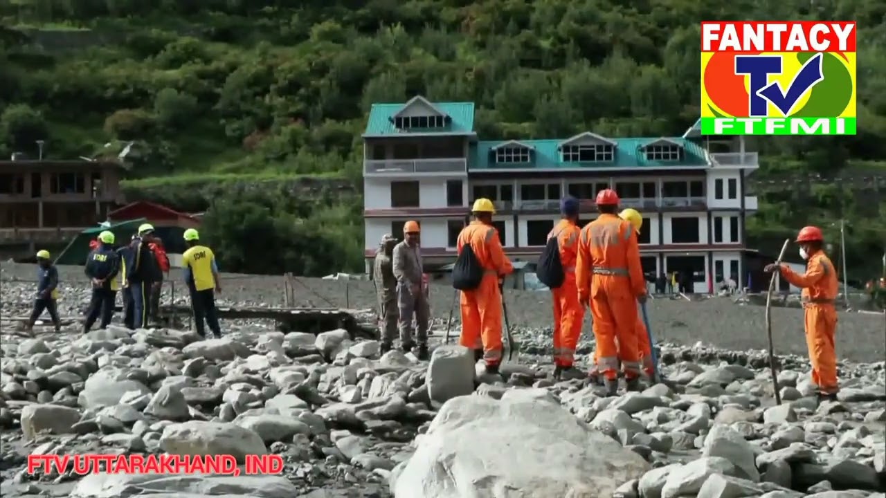 Flash flood in Kheer Ganga river has devastated many buildings, including homes & hotels in Harshil