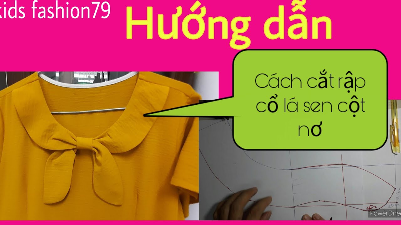 Hướng dẫn cách cắt rập  cổ lá sen cột nơ đơn giản  (phần 1)| kids fashion79