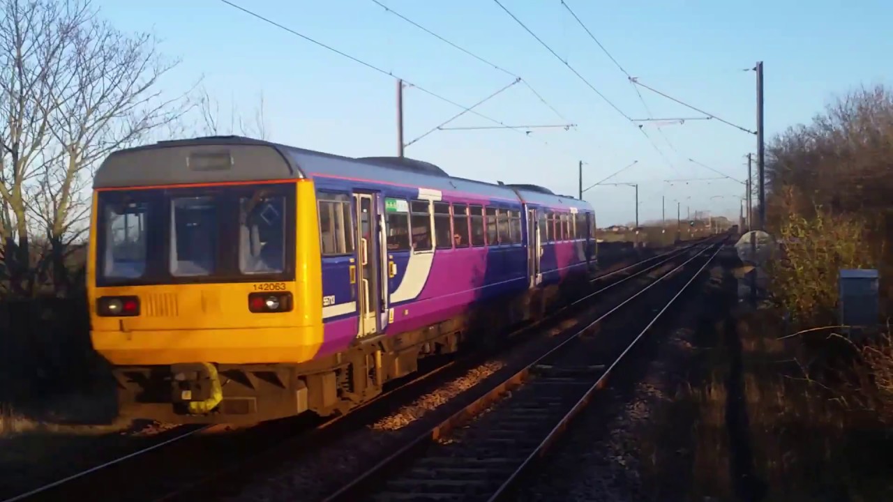 Trains at East Boldon Station 08/03/17