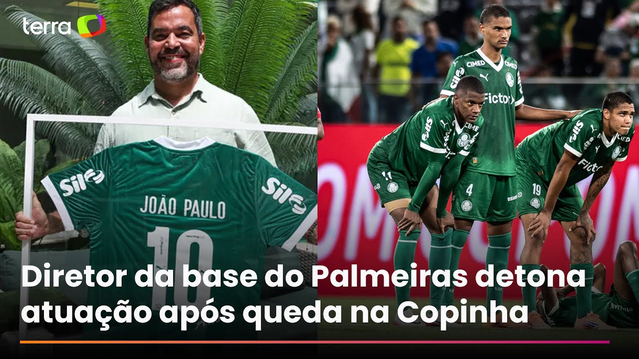 'N&atilde;o jogamos p***  nenhuma', detona diretor da base do Palmeiras ap&oacute;s queda na Copinha