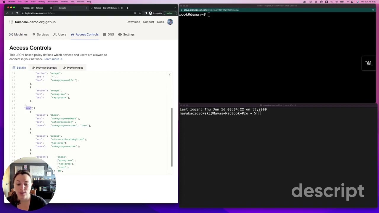 Демонстрация Tailscale SSH (90 секунд)
