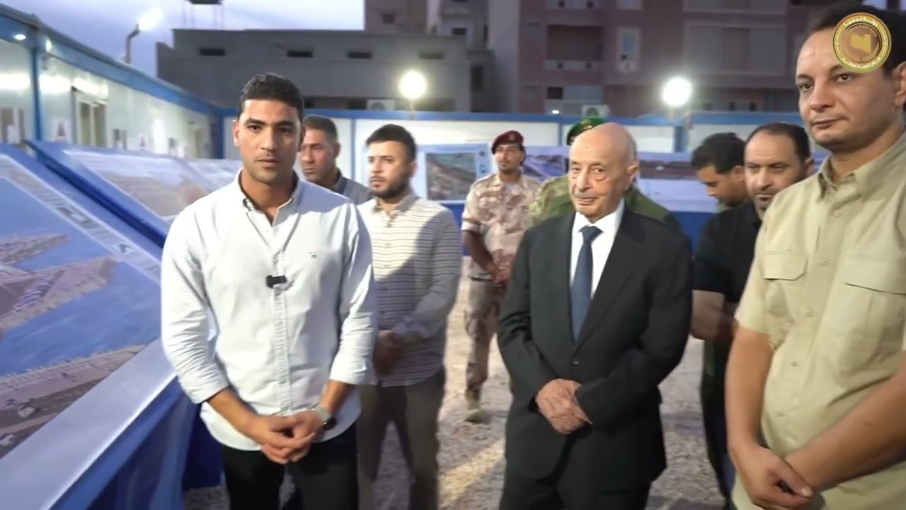 جولة مدير عام صندوق التنمية وإعادة إعمار ليبيا رفقة رئيس مجلس النواب على مشاريع جسور مدينة درنة .