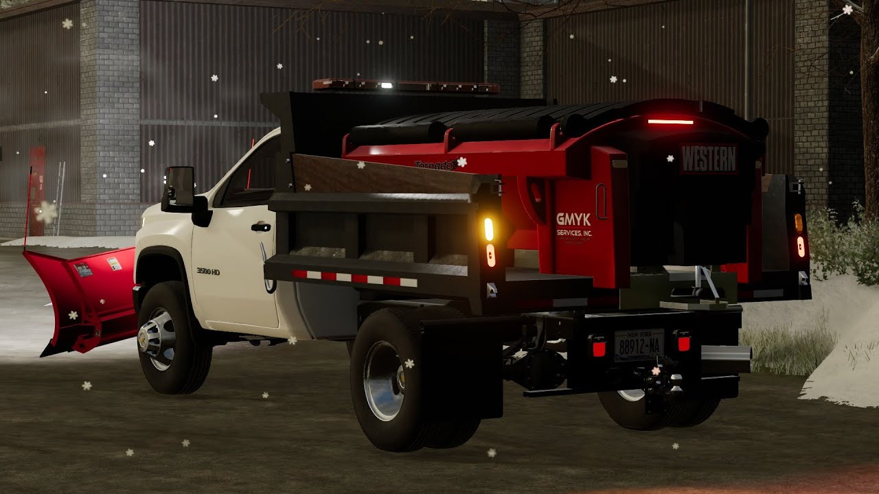 Farming Simulator 22 Plowing and Salting at the Shop (Snow Plowing Series)
