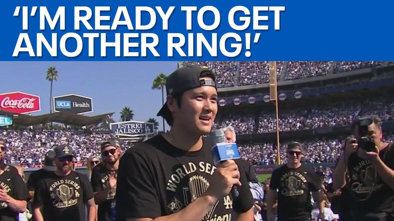 Ohtani's World Series victory parade speech  | FOX 11 LA
