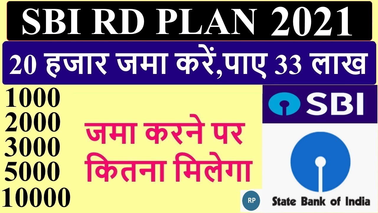 SBI RD Plan in Hindi 2021 | SBI Recurring Deposit Interest Rate 2021