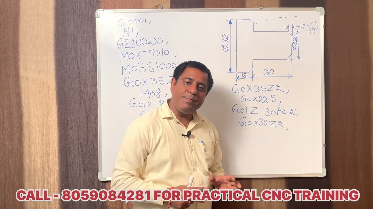 How to Make Chamfer Program on CNC With X & Z | #47 | Chamfer Program On CNC Machine | CNC Training