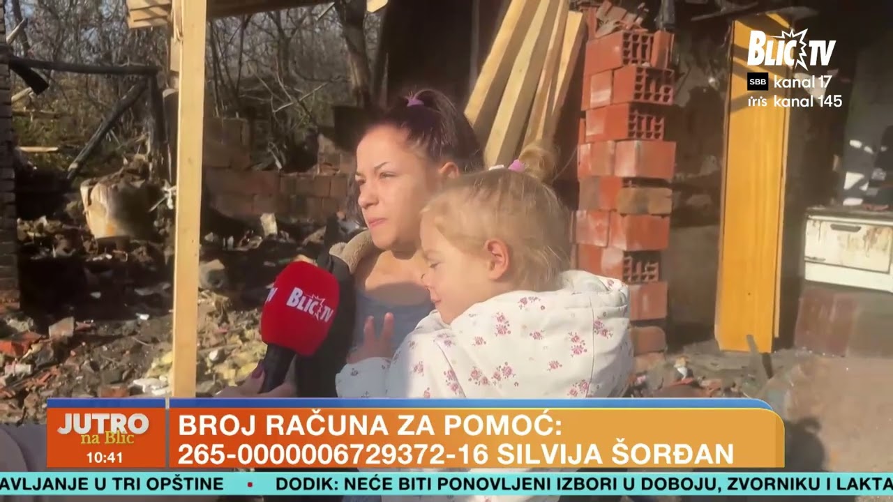 Porodici Šorđan požar progutao kuću! Samohrana majka moli za pomoć
