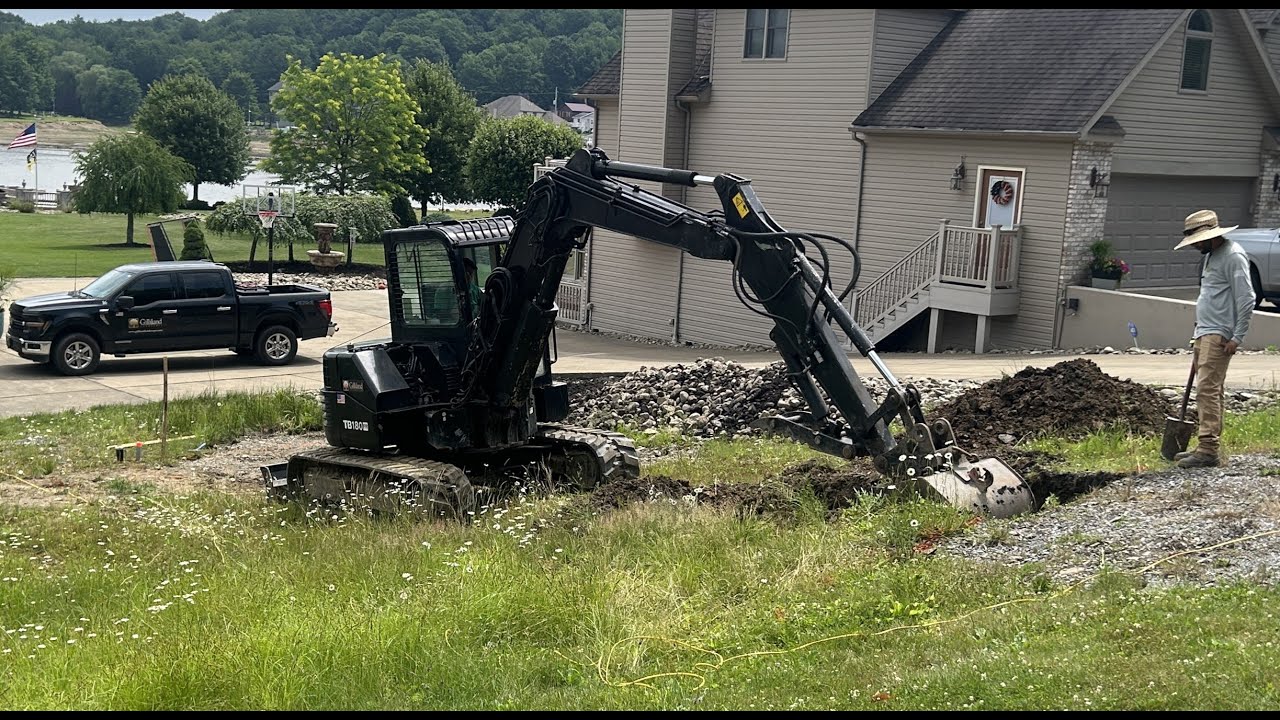 Boulder Retaining Walls installed for DuBois, PA Homeowner.