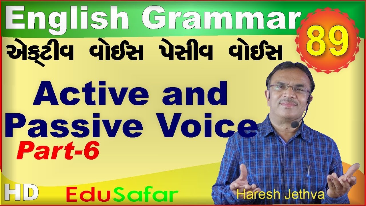 Active and Passive Voice-6 English Grammar in Gujarati -89