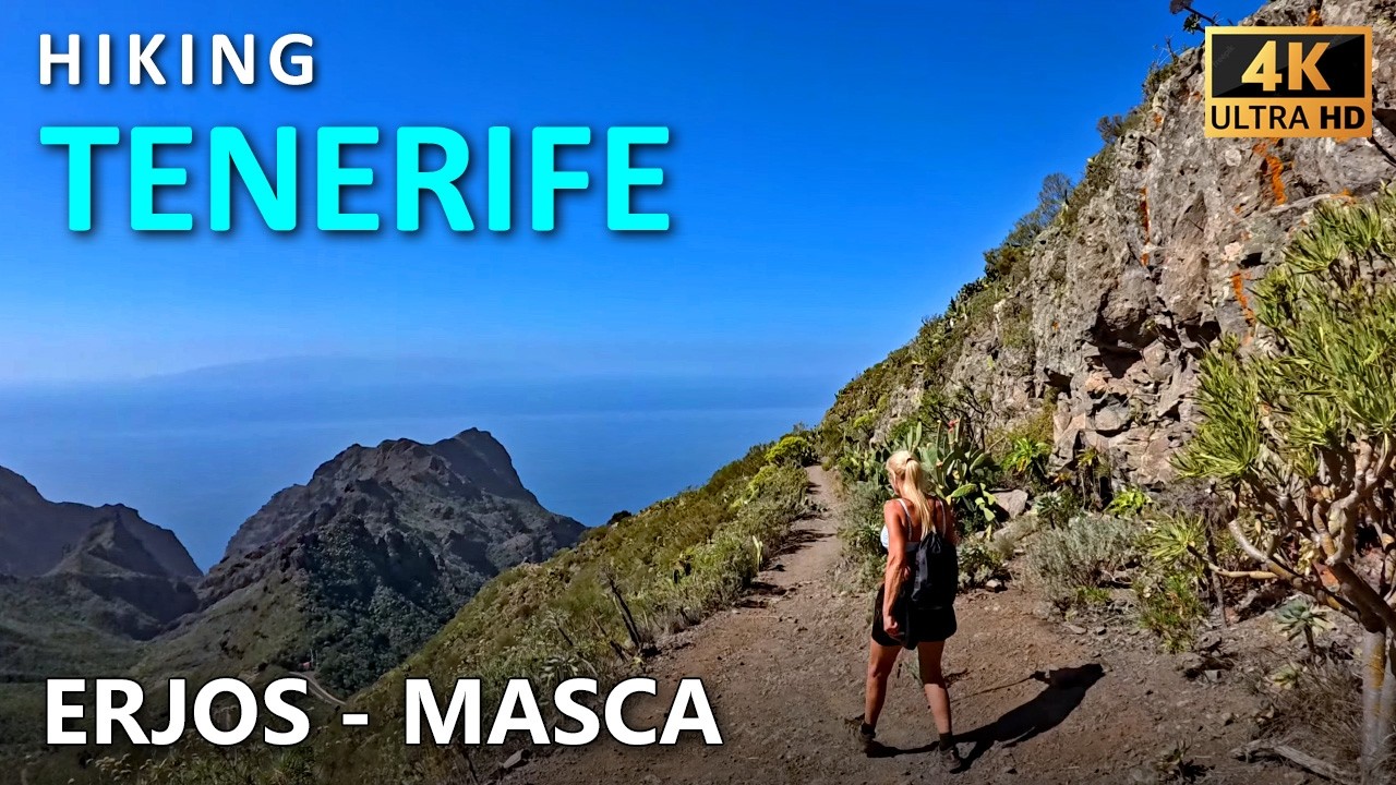 Tenerife Hiking Trail. From Erjos to Masca on PR-TF 51 in the Teno Mountains. The Most Scenic Views.