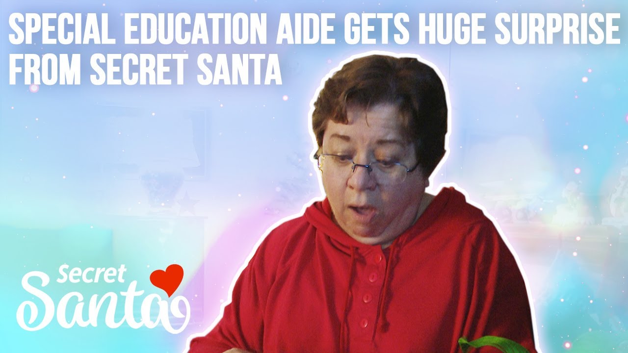 Lady who spends her days helping kids gets a big surprise from a Secret Santa