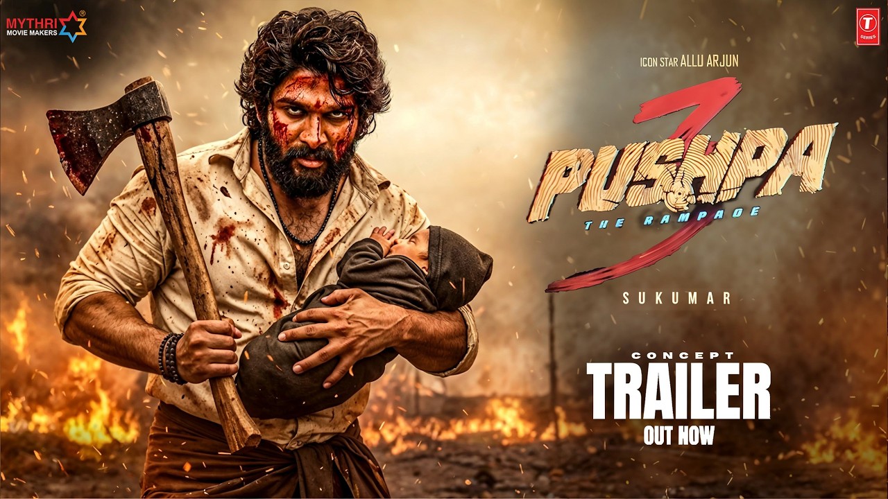 Pushpa 3: The Rampage🔥|Trailer (Hindi) Concept |Allu Arjun |Vijay Deverkonda|Rashmika| Fahadh