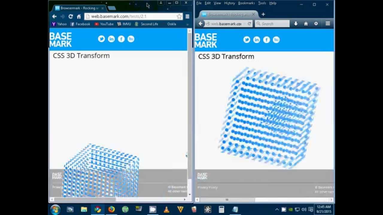 Chrome vs Firefox Browsermark On windows 10