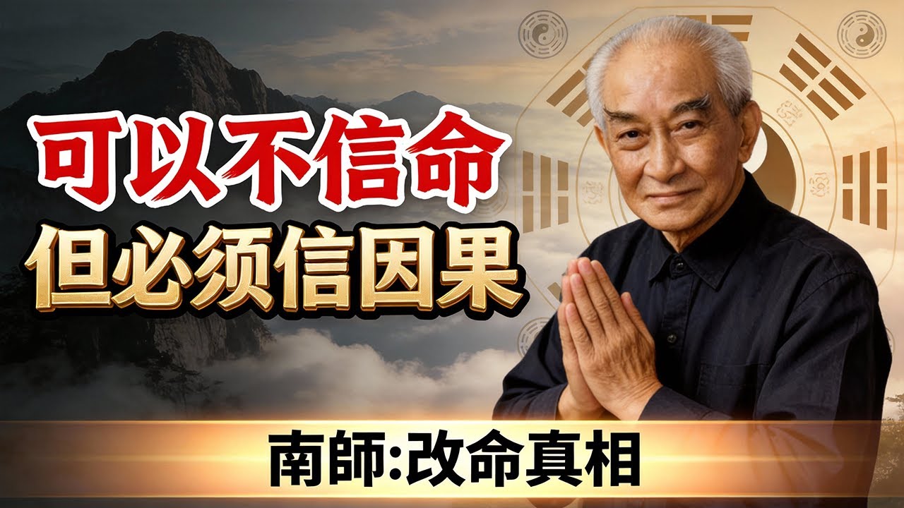 南師：為什麼你聽過那麼多道理，依然過不好這一生？可以不信命，但必須信因果！(附三招轉運實修法)
