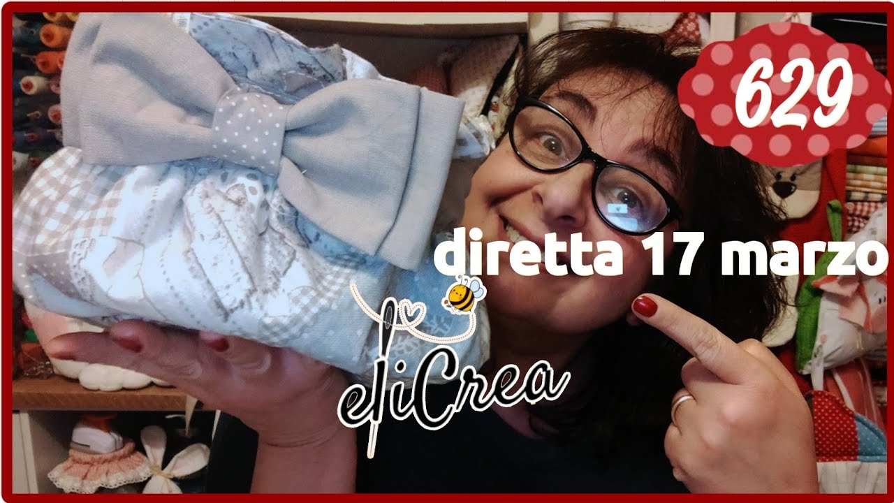 629 DIRETTA 17 MARZO Cestino doppio Fiocco - eliCrea cucito creativo