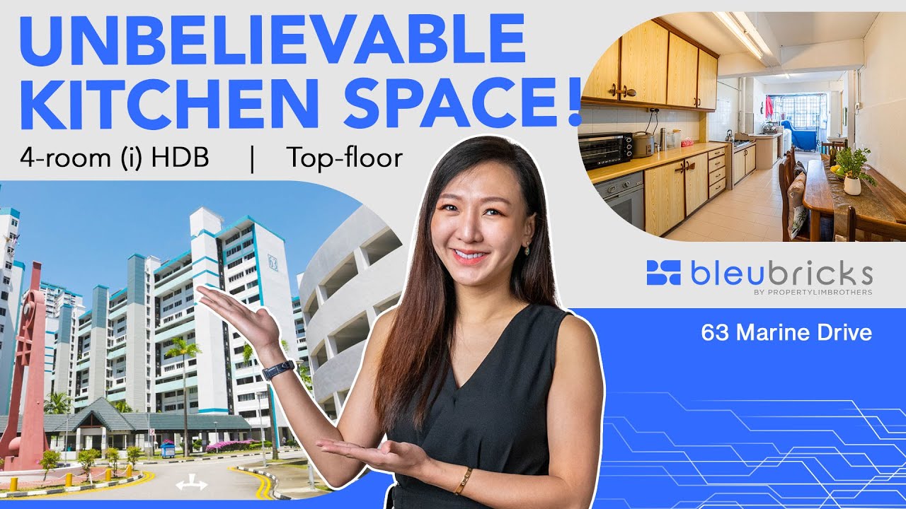Singapore HDB | High Floor 4-Room HDB | Home Tour | $580K | 63 Marine Drive | bleubricks By PLB